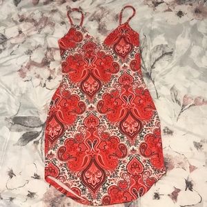 Red Paisley Dress
